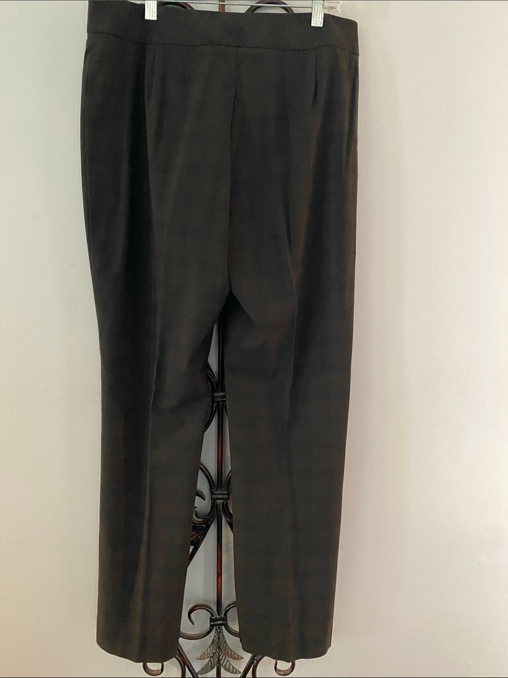 Alex Marie Brown Plaid Women's Blazer and Pant suit - Picture 4 of 5